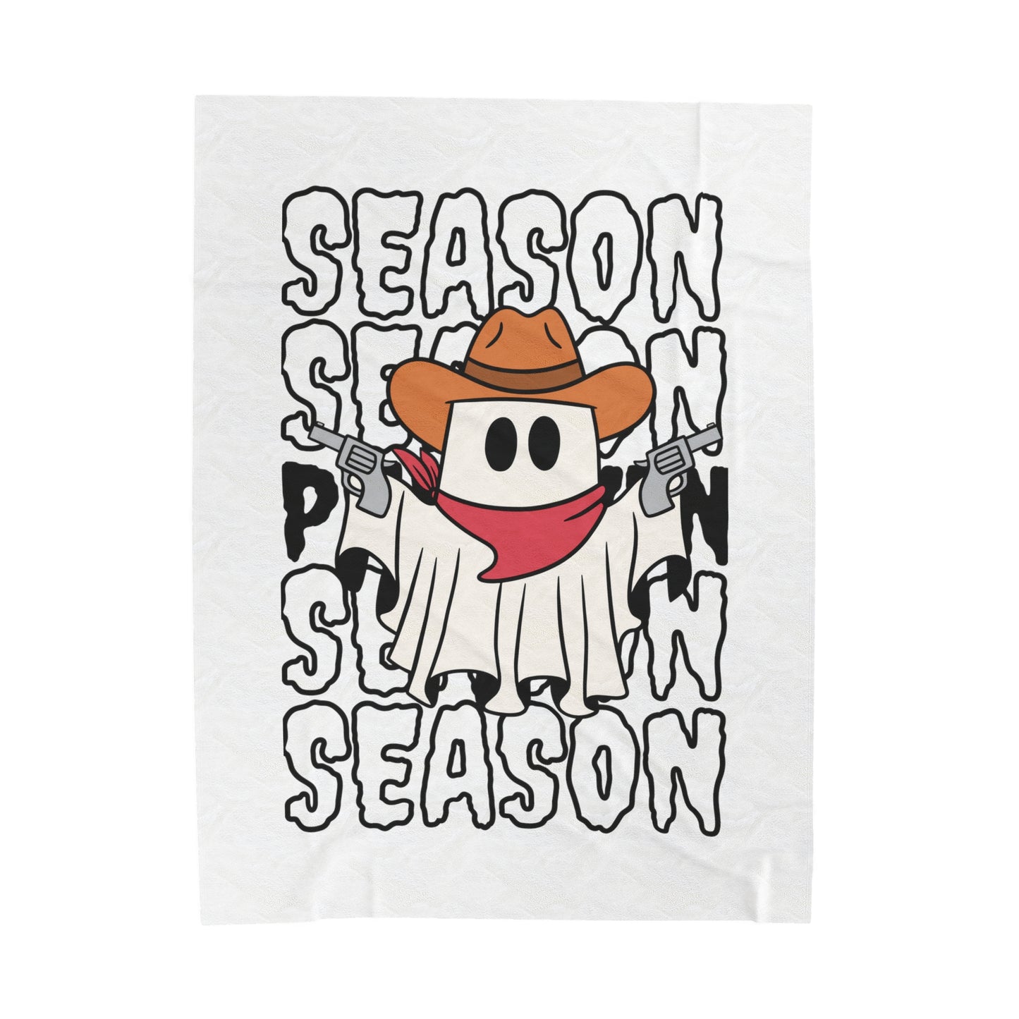 Couverture en Peluche Velours - Halloween - Petit Fantôme - 17