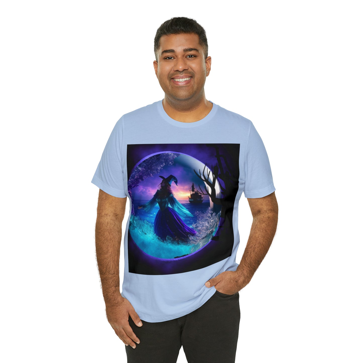 Camiseta de manga corta unisex Jersey - Halloween Witch AI - 02