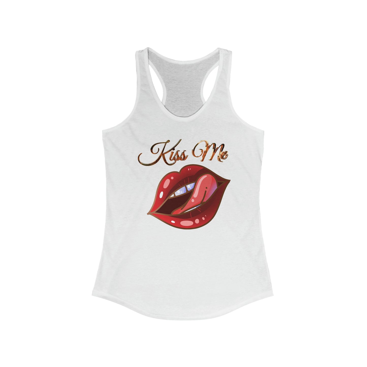 Camiseta sin mangas ideal con espalda cruzada para mujer - Labios de amor - 02