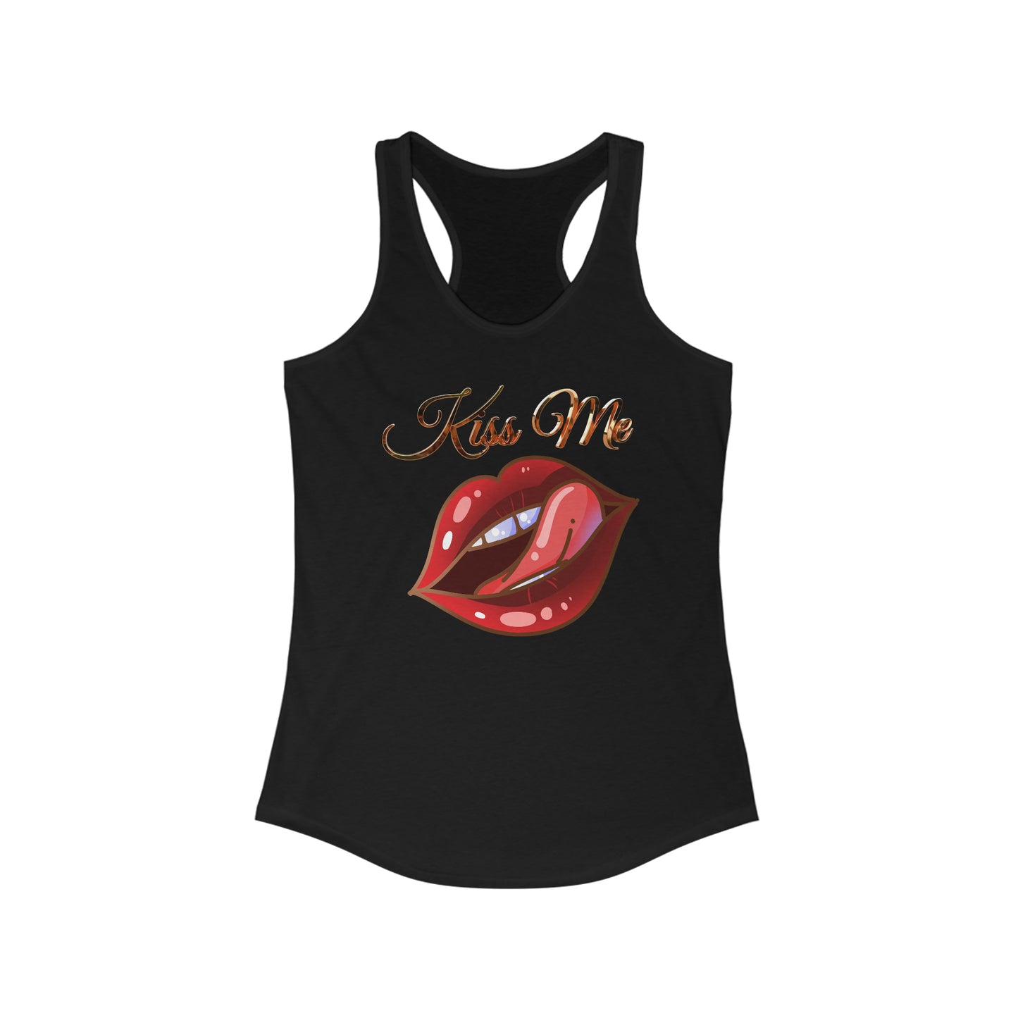 Camiseta sin mangas ideal con espalda cruzada para mujer - Labios de amor - 02