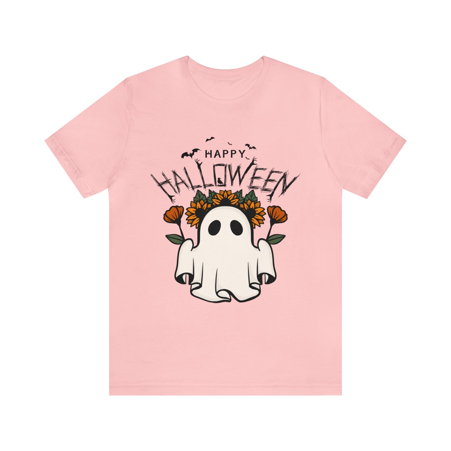 Tee-shirt à manches courtes en jersey unisexe - Halloween - Petit Fantôme - 03