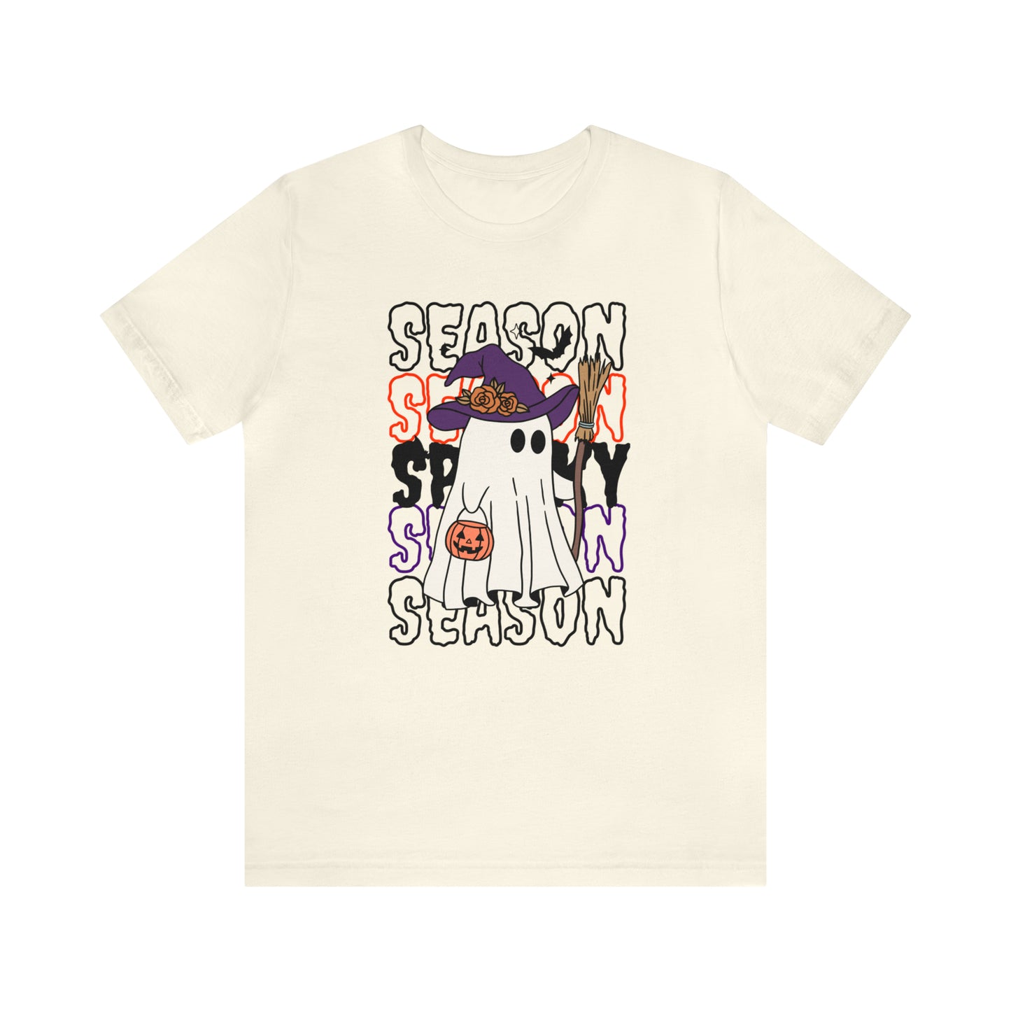 Camiseta de manga corta de jersey unisex - Halloween - Pequeño fantasma - 13