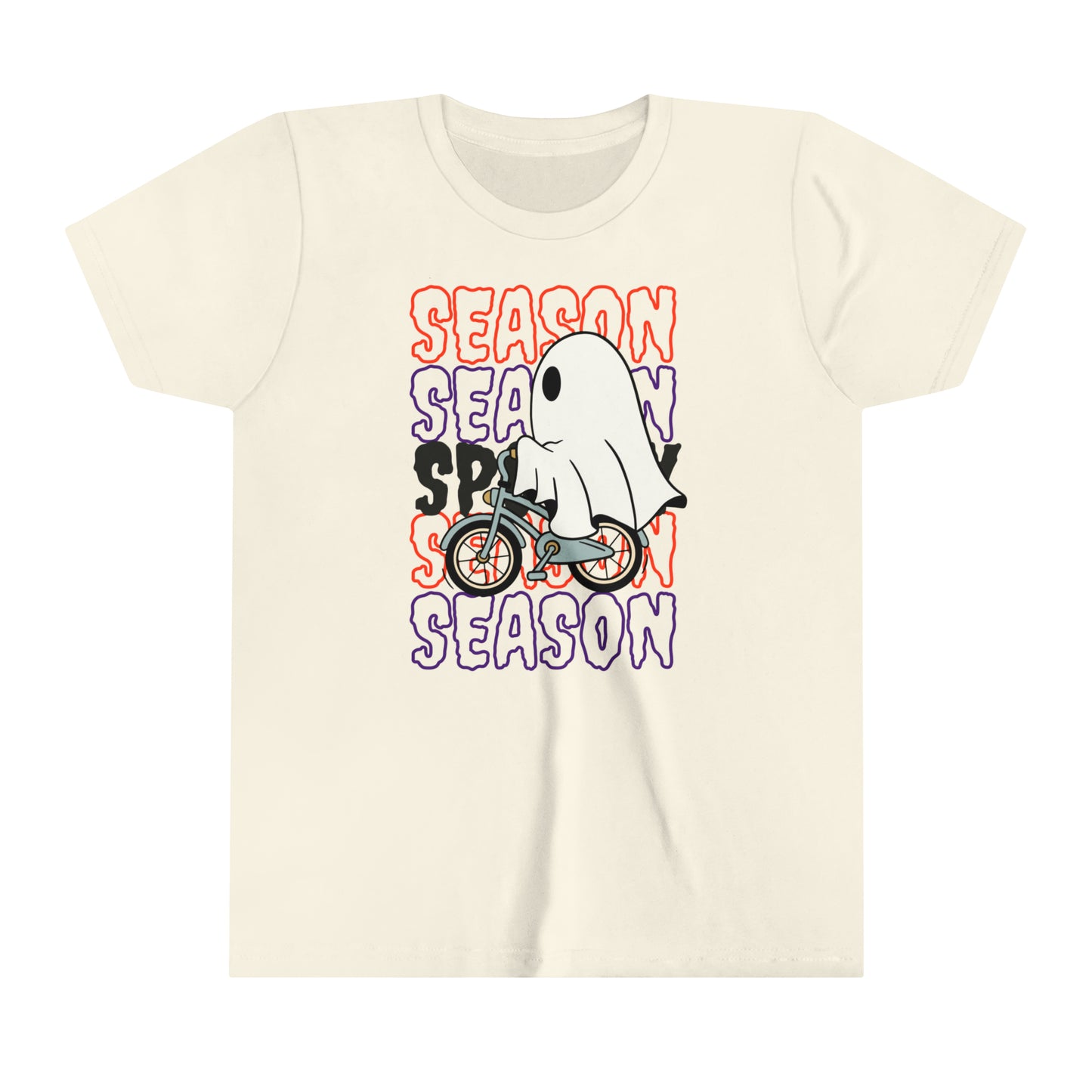 T-shirt à manches courtes pour jeunes - Halloween - Petit Fantôme - 18