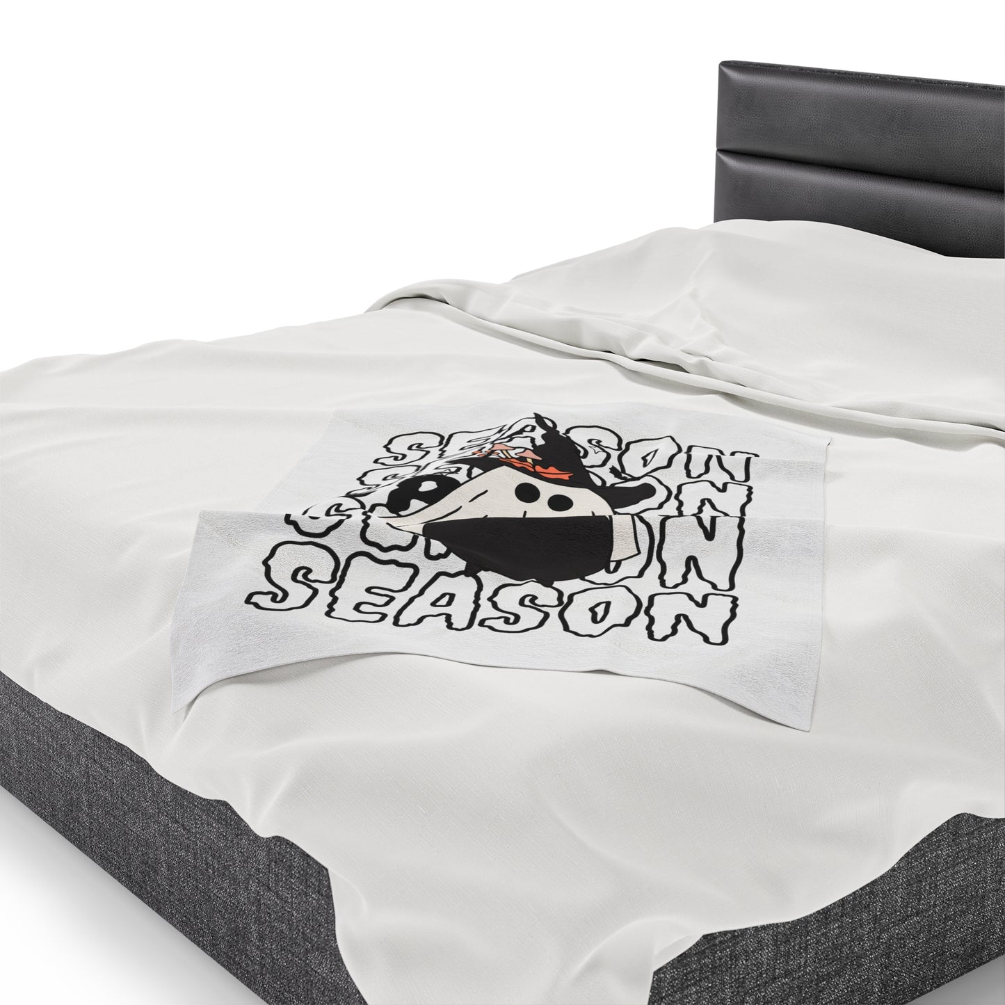 Couverture en Peluche en Velours - Halloween - Petit Fantôme - 14