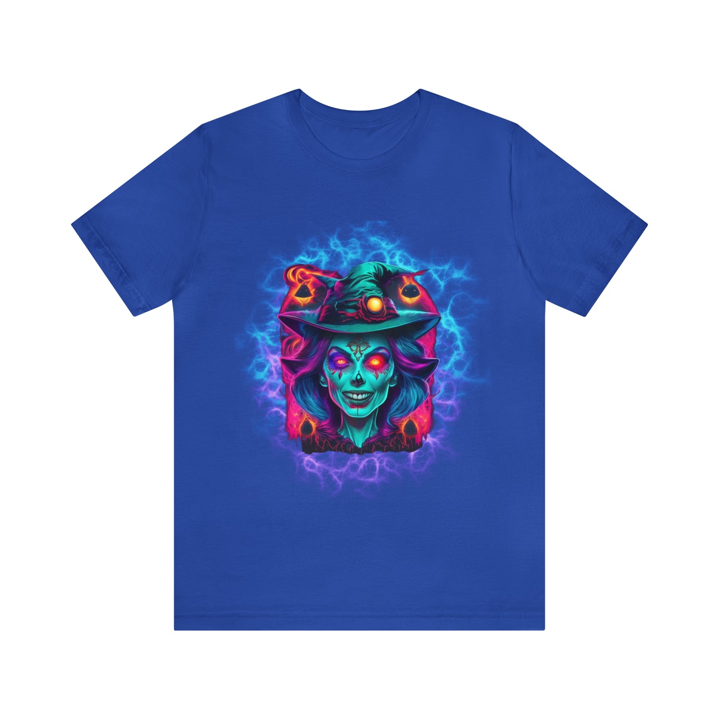 Camiseta de manga corta unisex Jersey - Calaveras de brujas de Halloween - 02