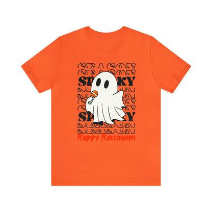 Unisex Jersey Short Sleeve Tee - Halloween - Little Ghost - 06
