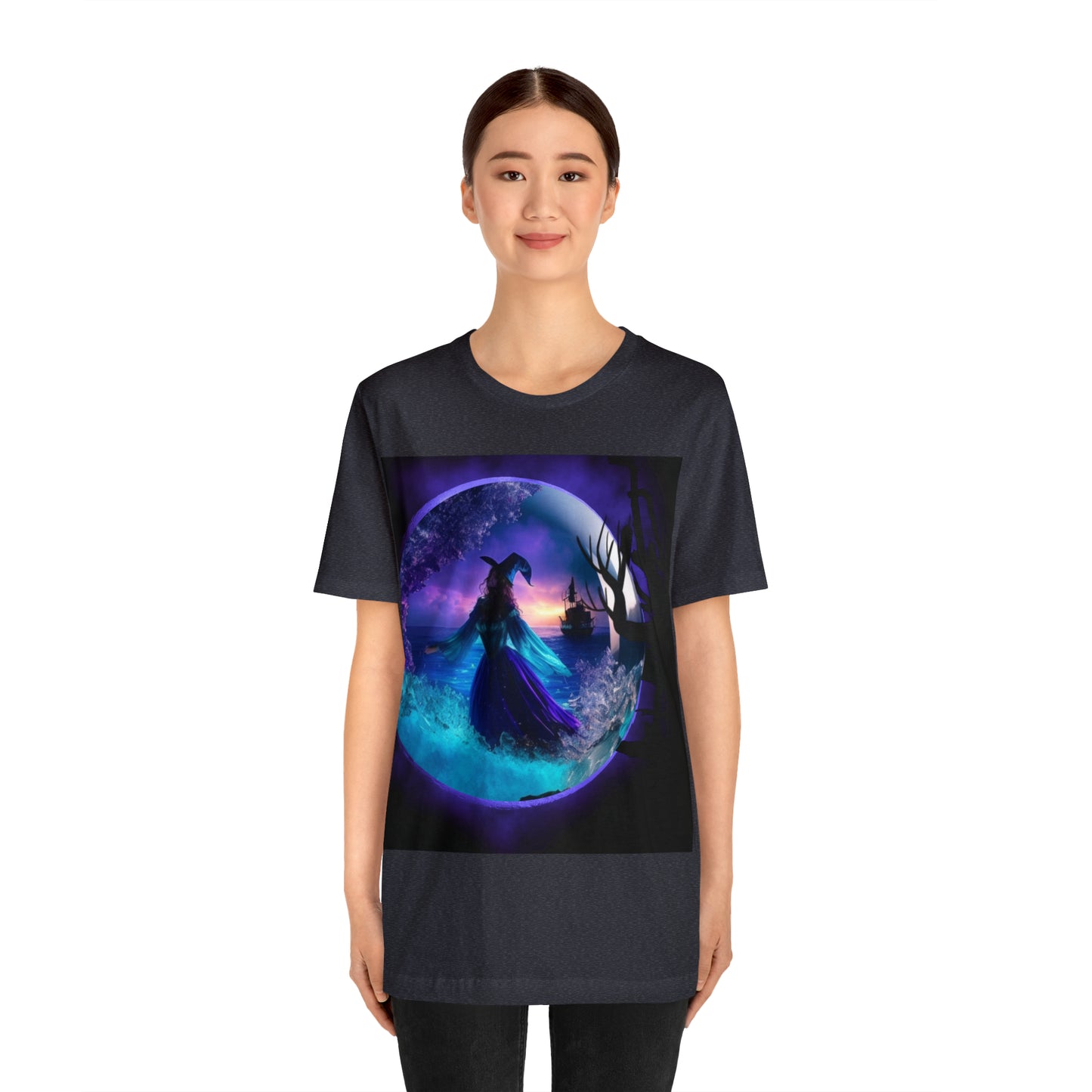 Camiseta de manga corta unisex Jersey - Halloween Witch AI - 02