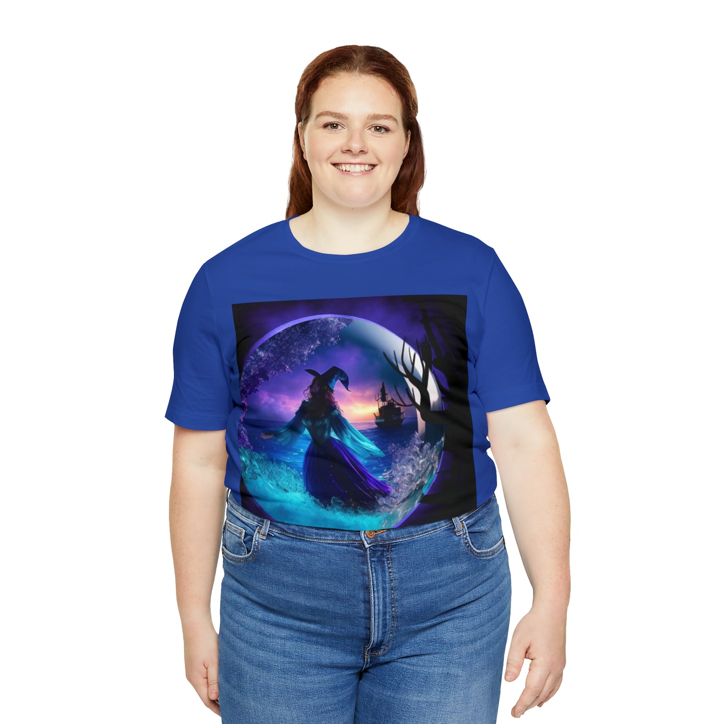 Camiseta de manga corta unisex Jersey - Halloween Witch AI - 02