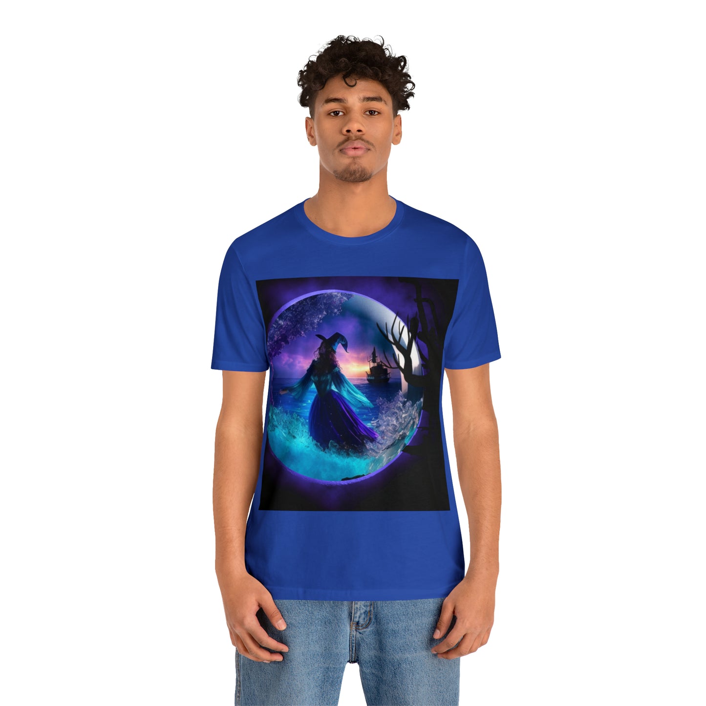 Camiseta de manga corta unisex Jersey - Halloween Witch AI - 02