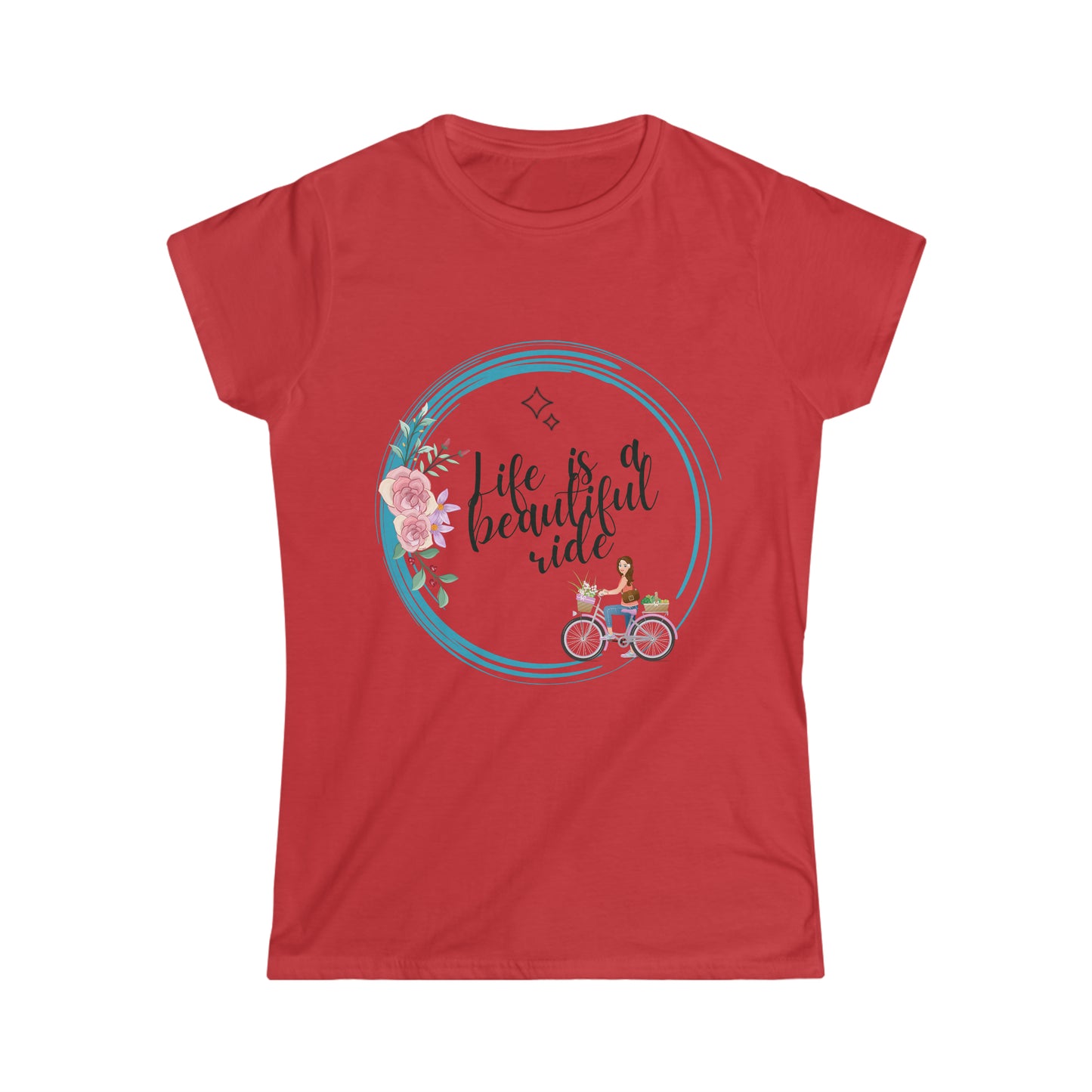Camiseta Softstyle para mujer - La vida es hermosa