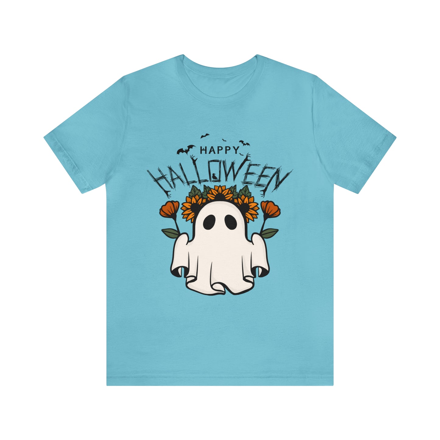 Tee-shirt à manches courtes en jersey unisexe - Halloween - Petit Fantôme - 03