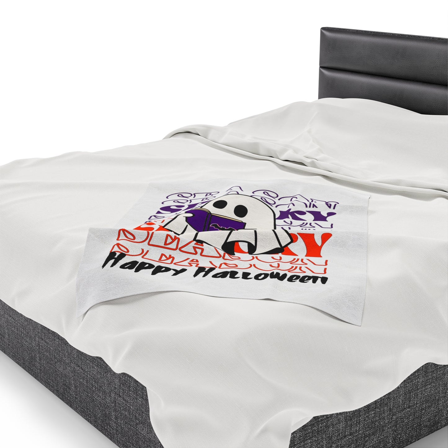 Couverture en peluche en velours - Halloween - Petit Fantôme - 07