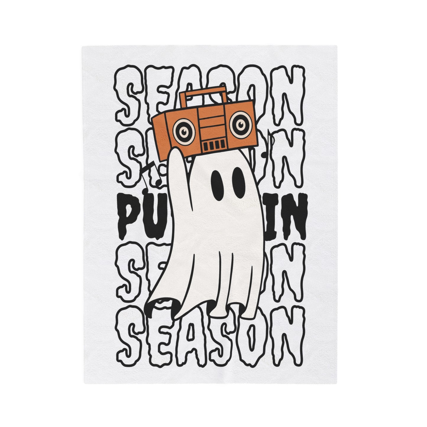 Couverture Peluche Velours - Halloween - Petit Fantôme - 15