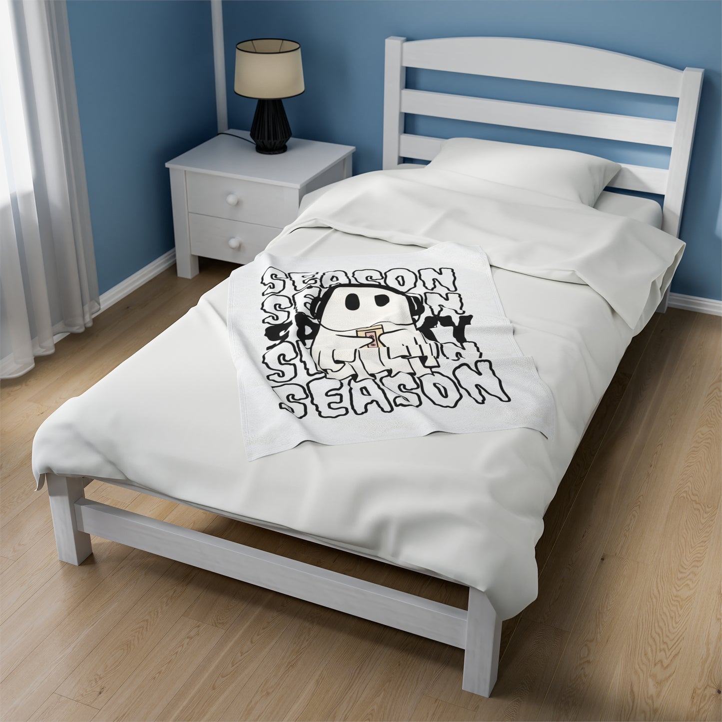 Couverture en Peluche en Velours - Halloween - Petit Fantôme - 16