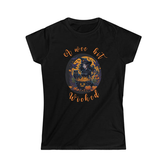 Women's Softstyle Tee - Halloween - A wee bit wicked - 01