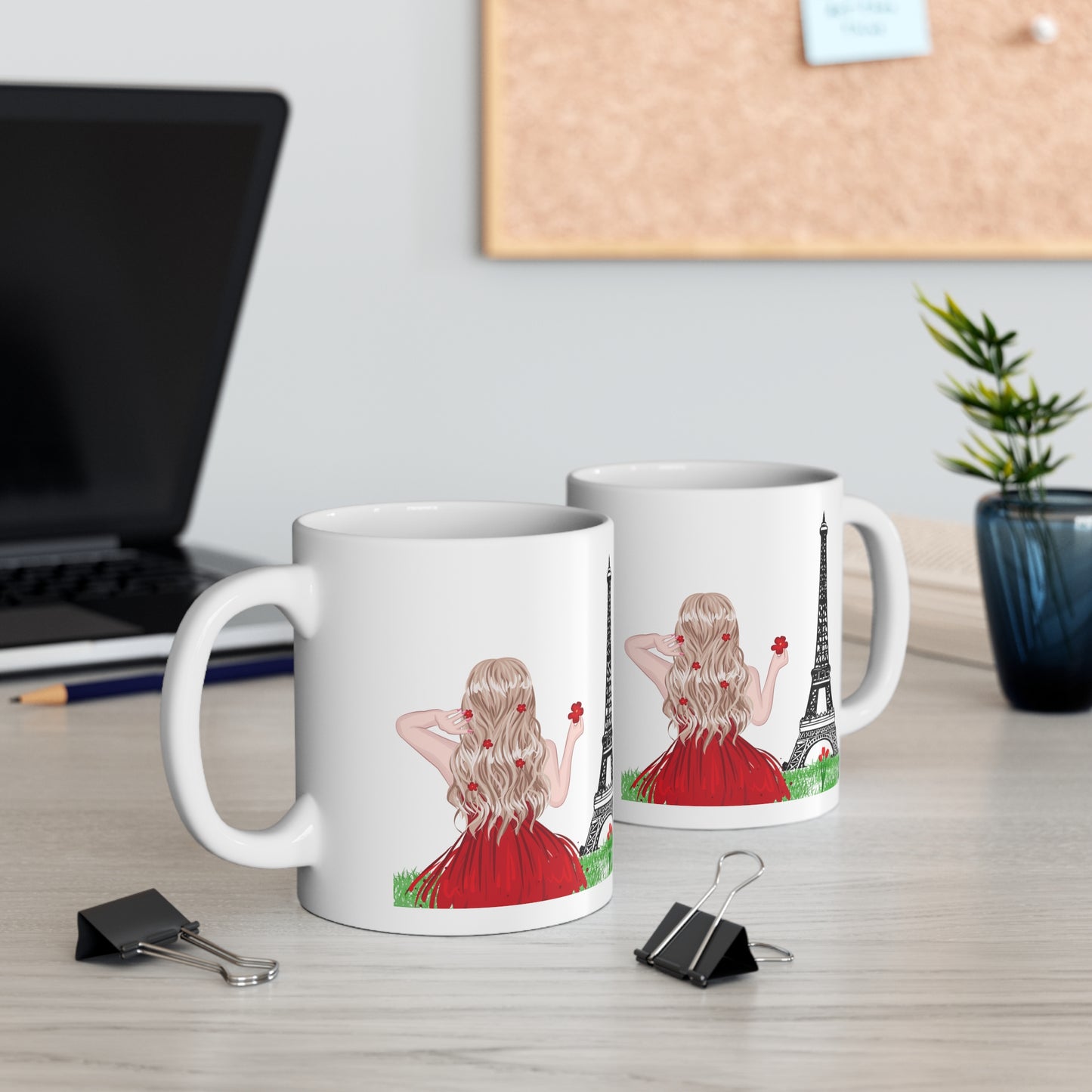 Taza de Cerámica 11oz - Chica en París