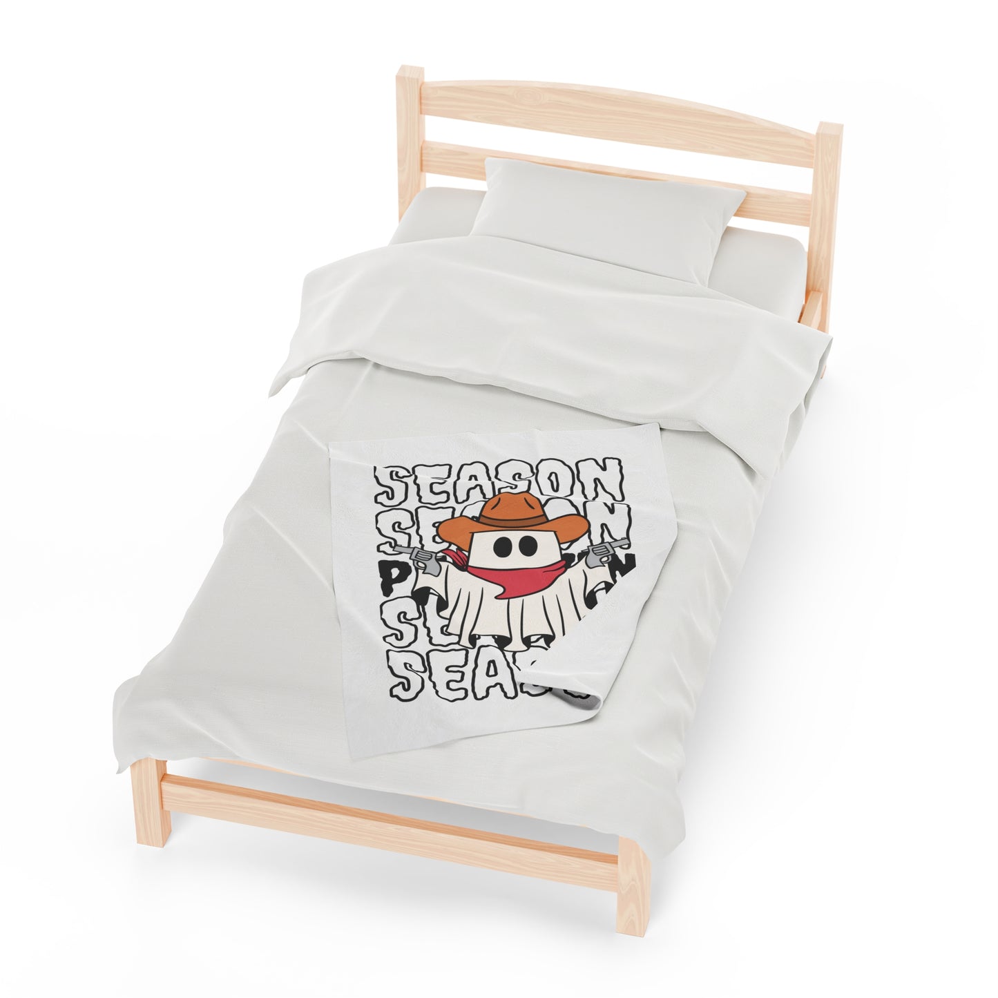 Couverture en Peluche Velours - Halloween - Petit Fantôme - 17