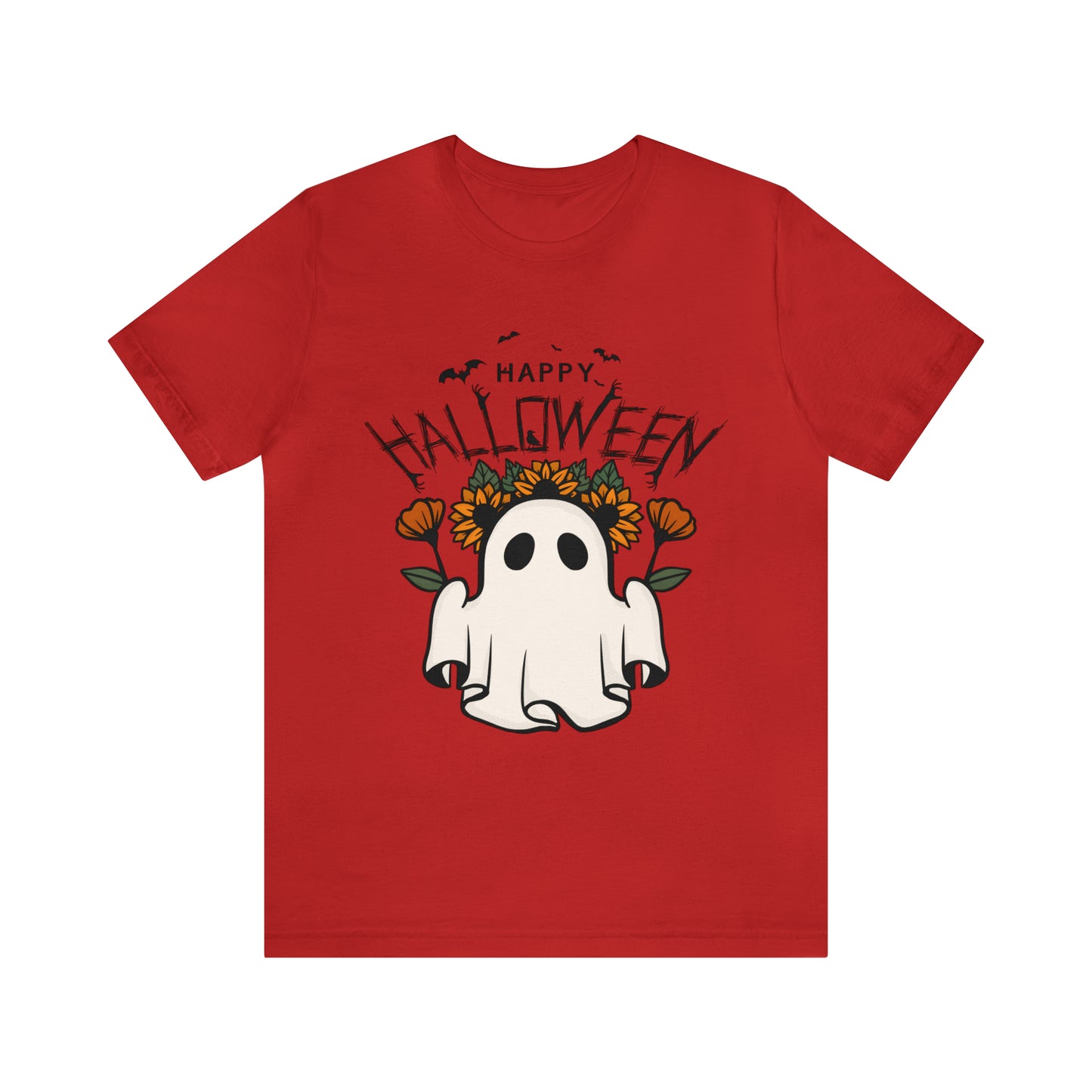 Tee-shirt à manches courtes en jersey unisexe - Halloween - Petit Fantôme - 03