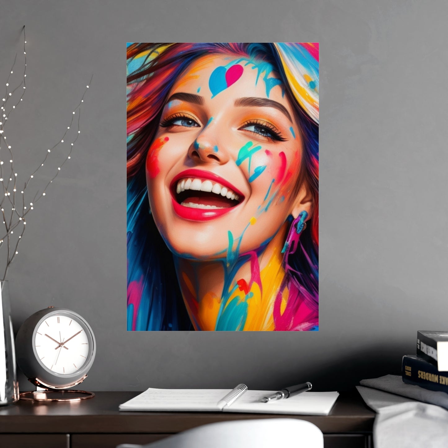 Posters - Colorful and happy face - Vertical Matte Posters - 01