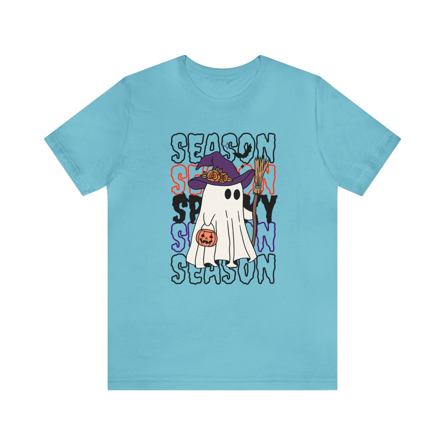 Camiseta de manga corta de jersey unisex - Halloween - Pequeño fantasma - 13