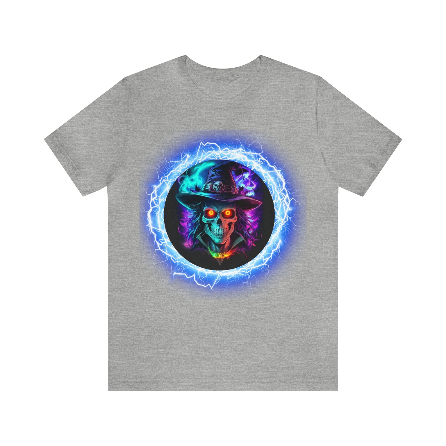 Camiseta de manga corta unisex Jersey - Calaveras de brujas de Halloween - 06