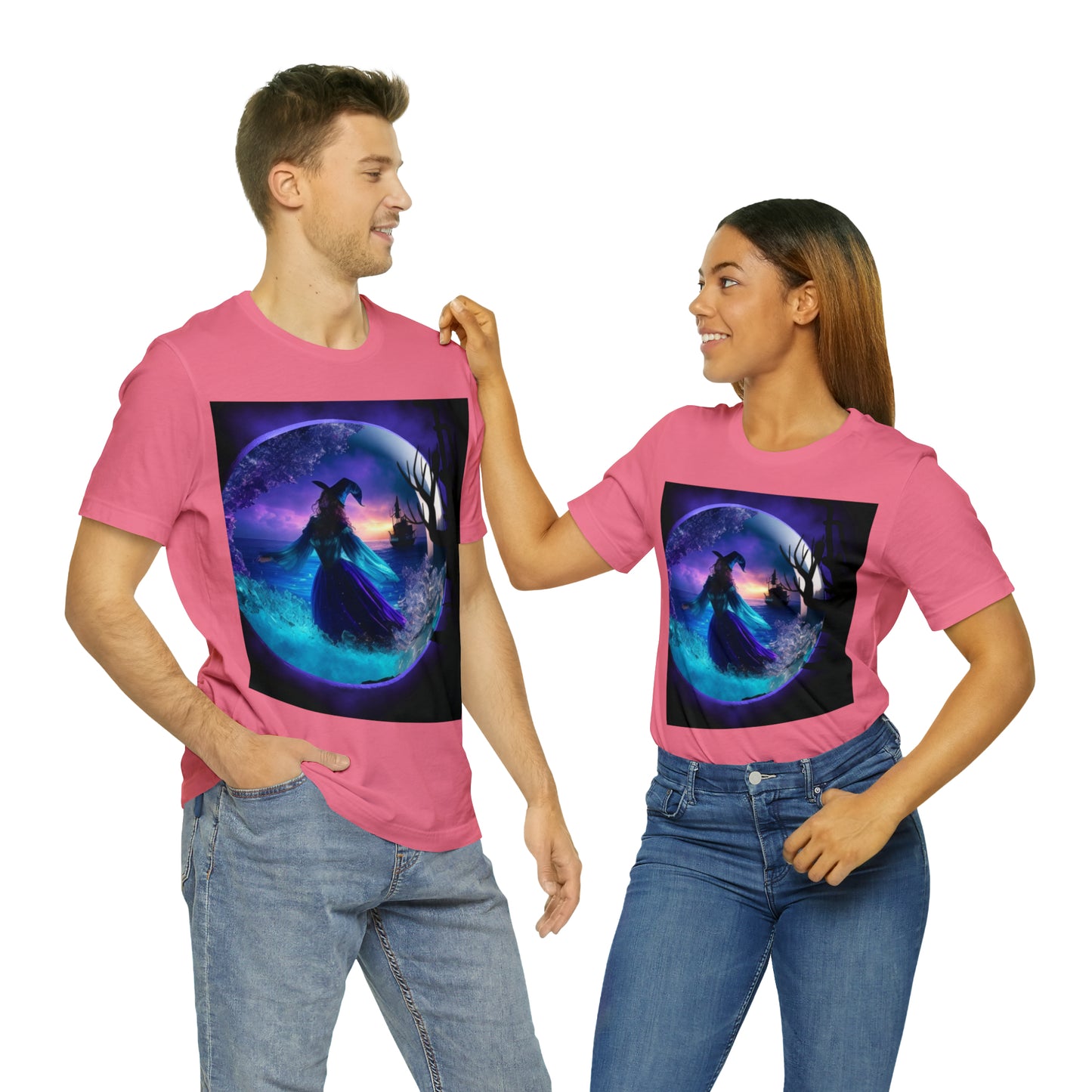 Camiseta de manga corta unisex Jersey - Halloween Witch AI - 02