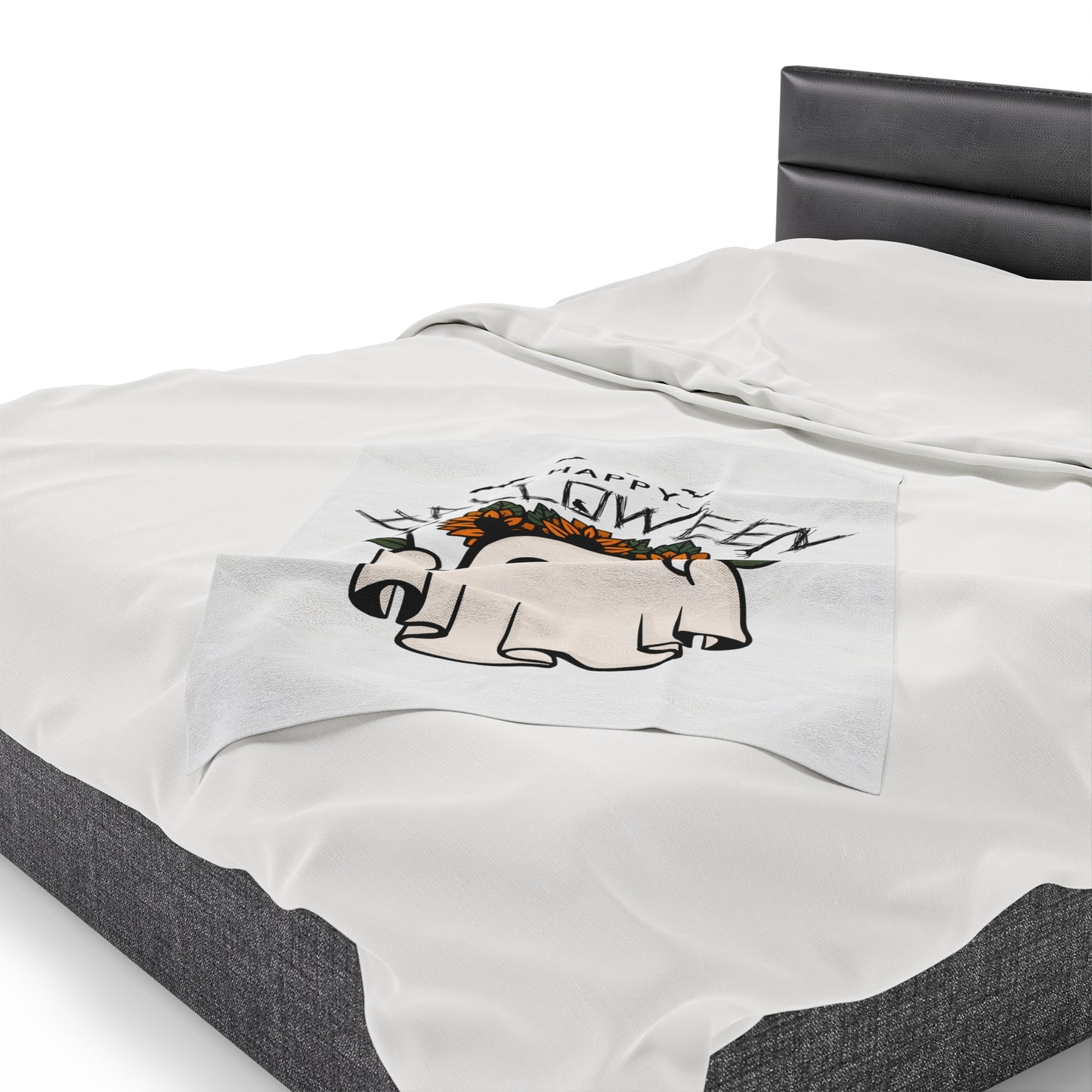 Couverture en peluche en velours - Halloween - Petit Fantôme - 03