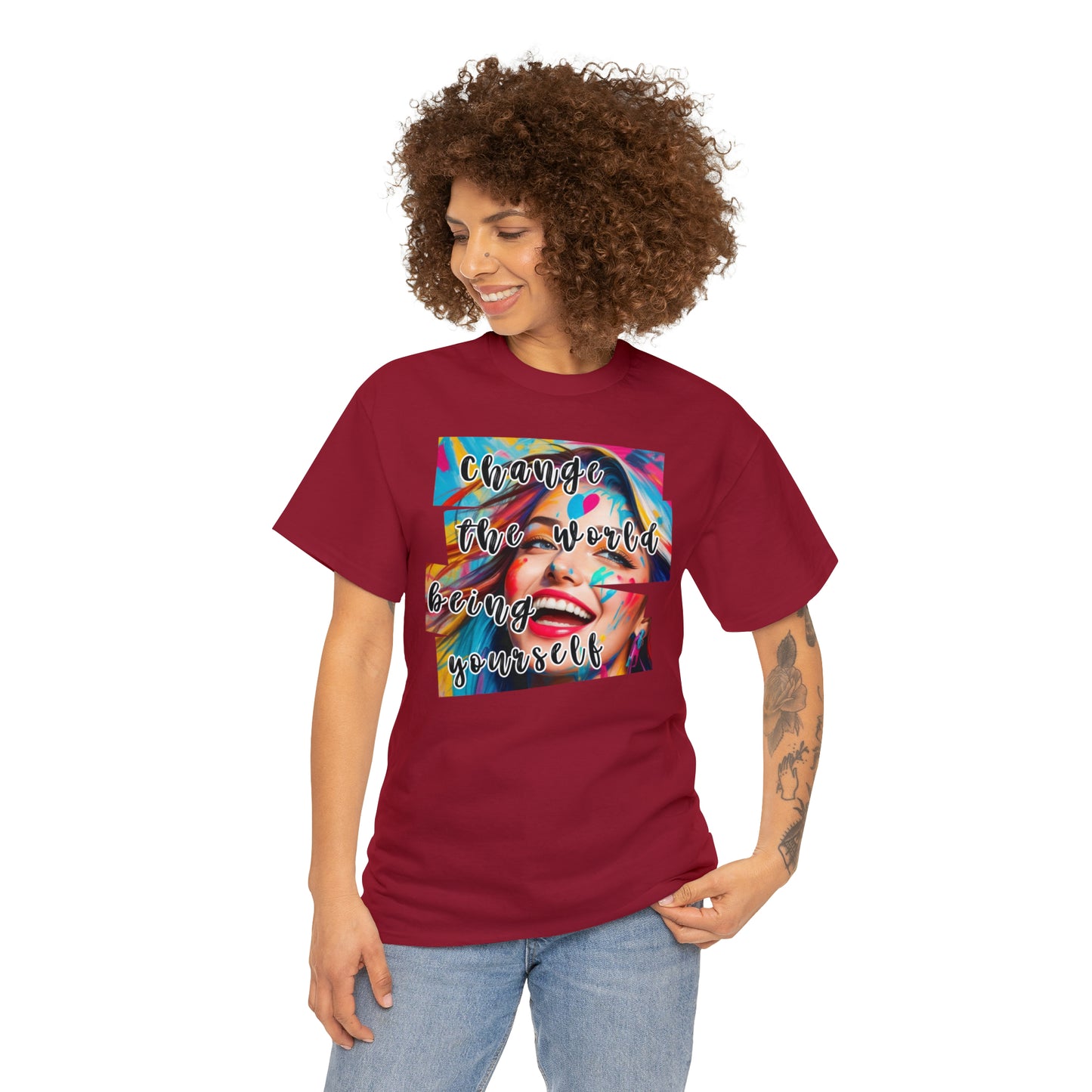 Camiseta unisex de algodón pesado - Amor y libertad - 02