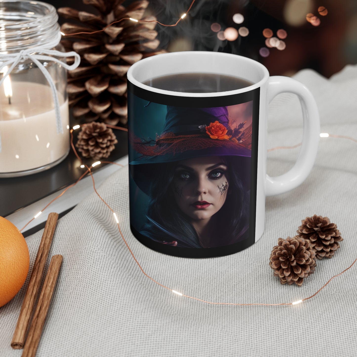 Taza de Cerámica 11oz - Bruja de Halloween AI - 06