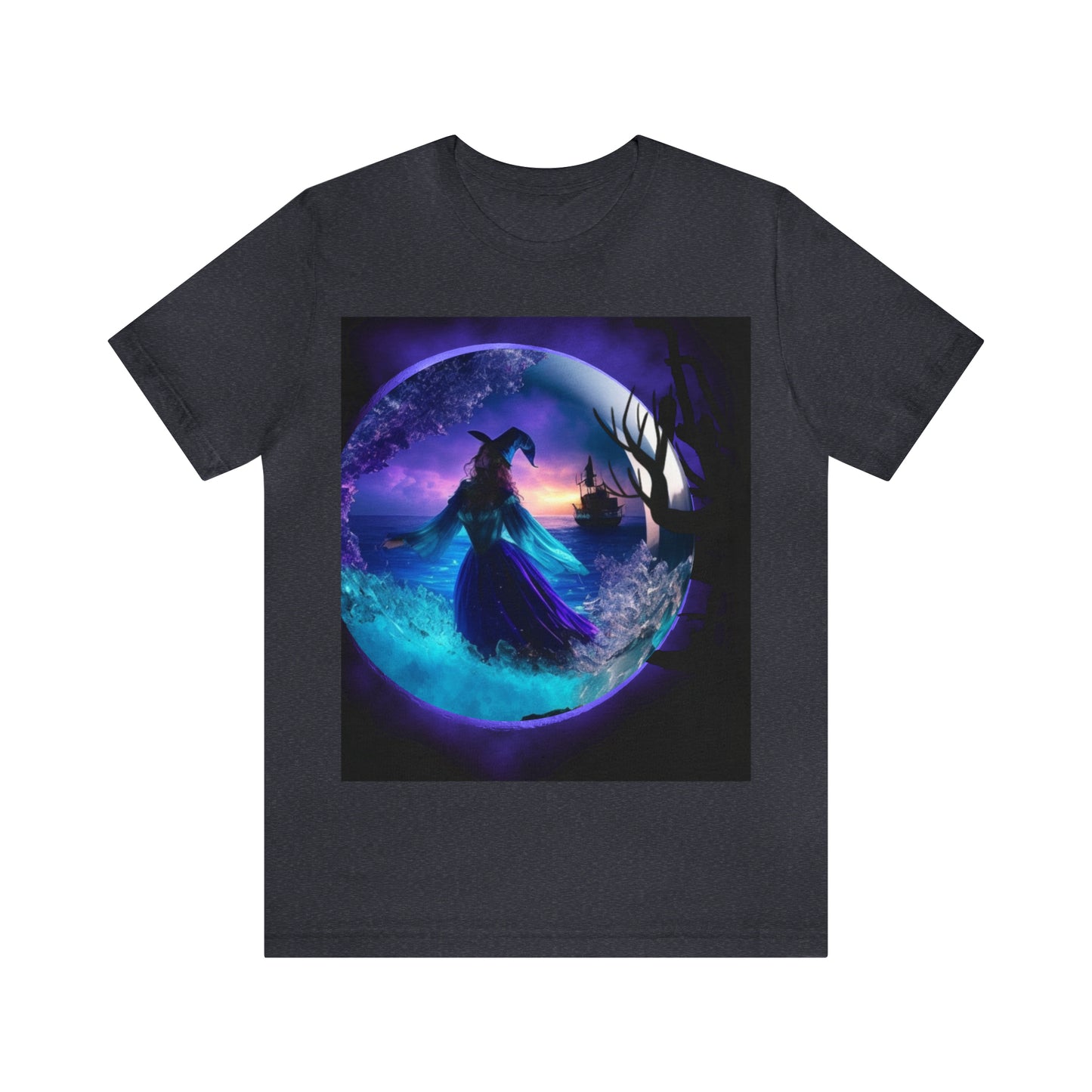 Camiseta de manga corta unisex Jersey - Halloween Witch AI - 02