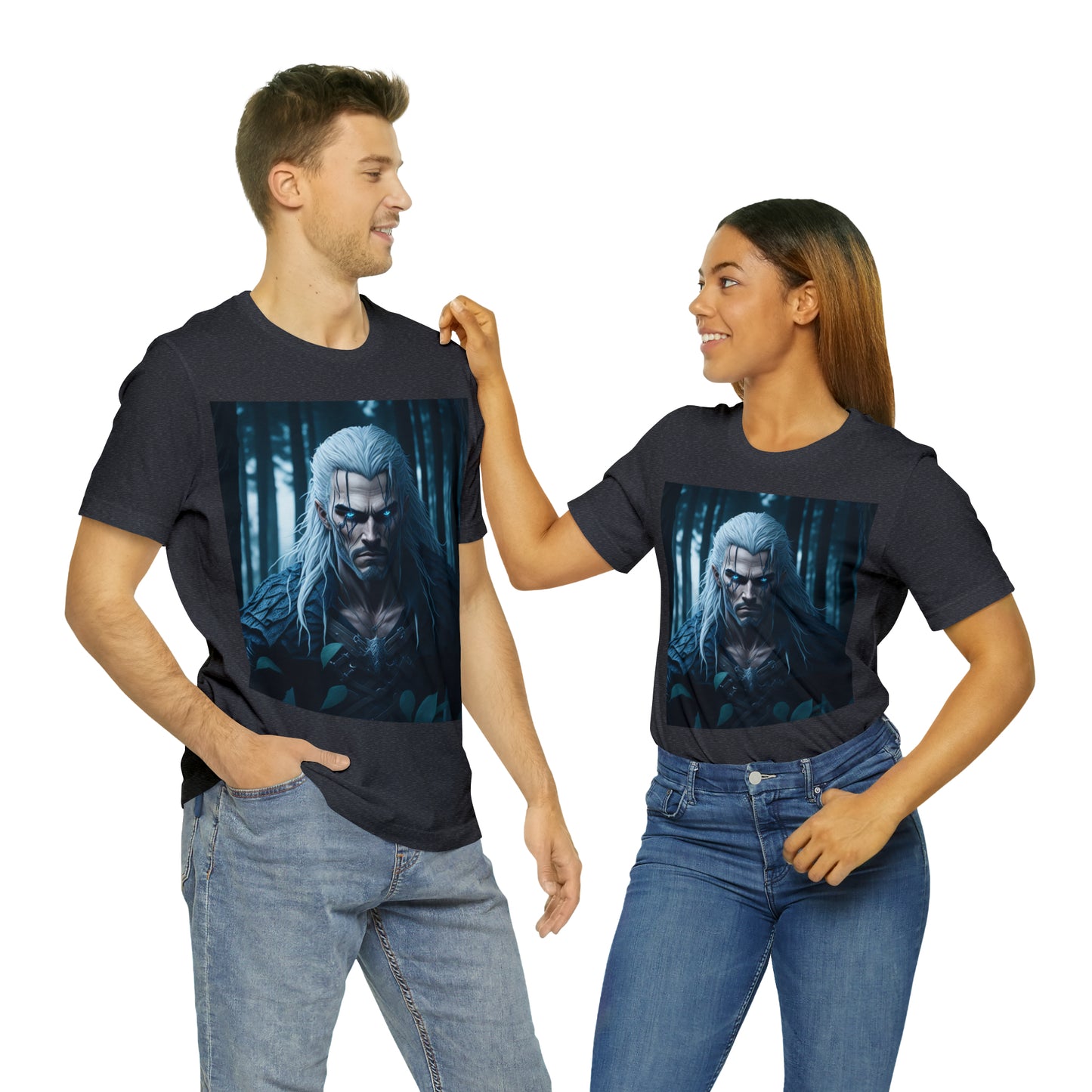 Camiseta de manga corta Unisex Jersey - Halloween Witch man AI - 02