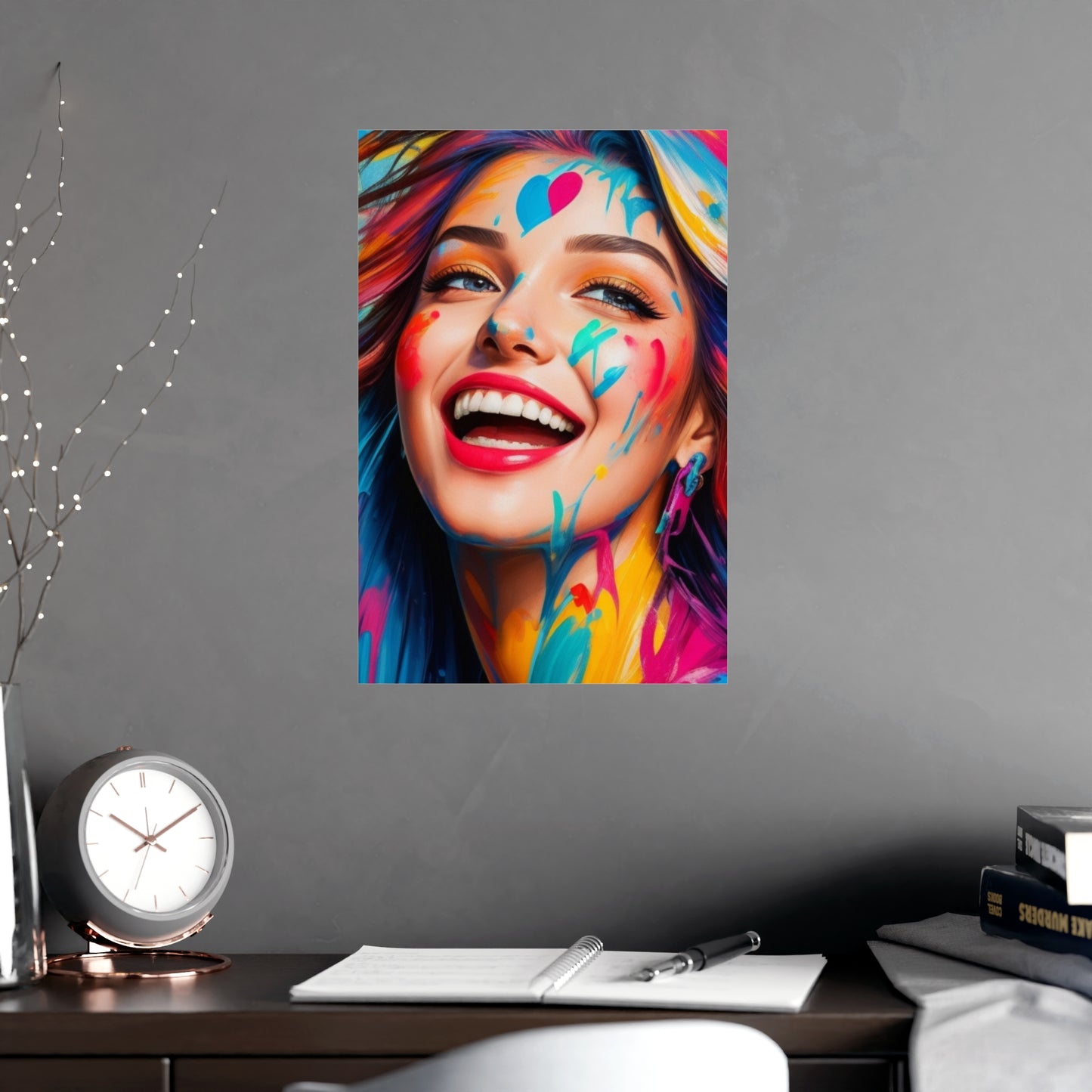 Posters - Colorful and happy face - Vertical Matte Posters - 01