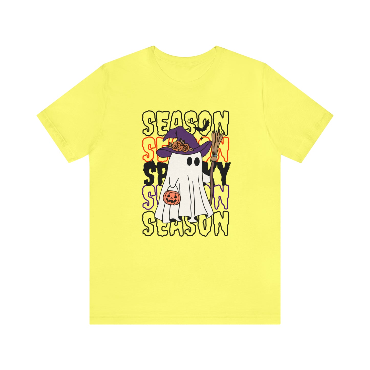 Camiseta de manga corta de jersey unisex - Halloween - Pequeño fantasma - 13