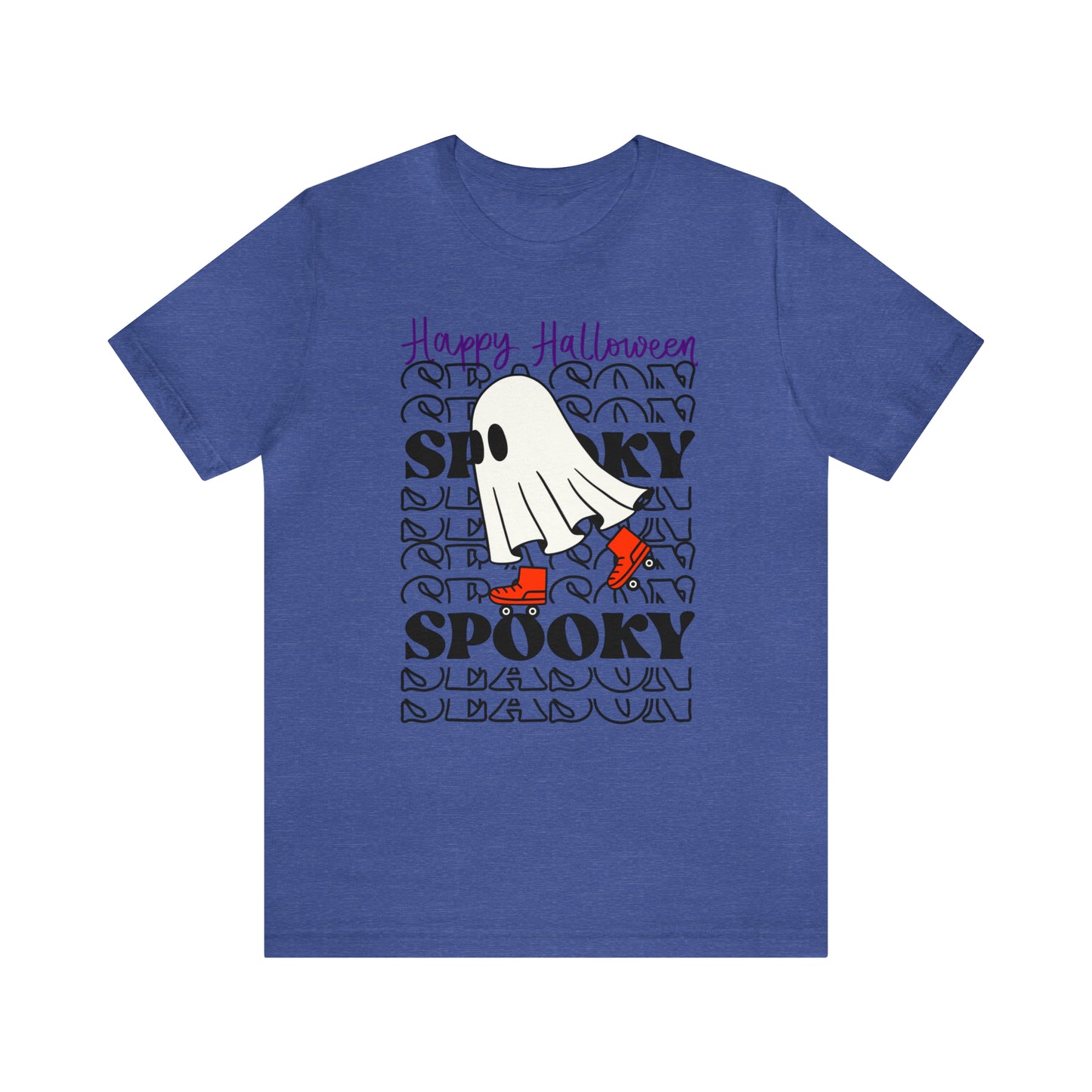 Tee-shirt à manches courtes en jersey unisexe - Halloween - Petit Fantôme - 10