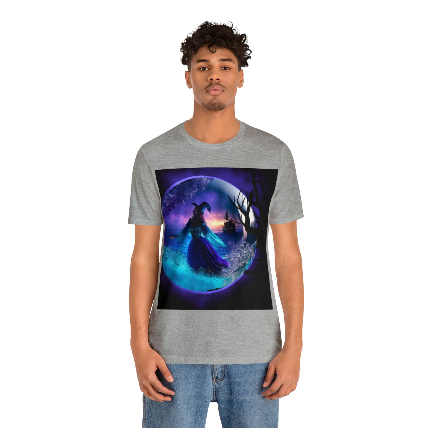 Camiseta de manga corta unisex Jersey - Halloween Witch AI - 02