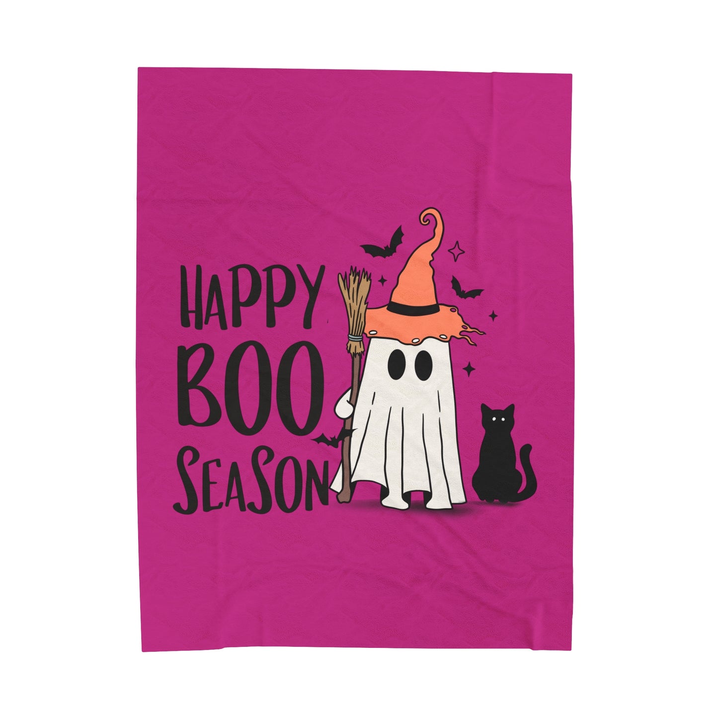 Velveteen Plush Blanket - Halloween - Little Ghost - 22-03