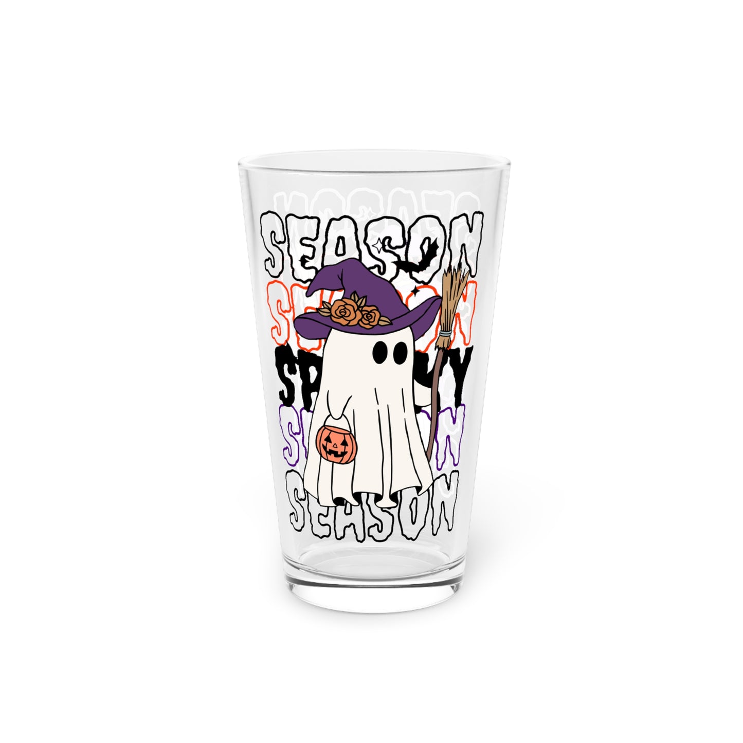 Vaso de pinta, 16 oz - Halloween - Pequeño fantasma - 13