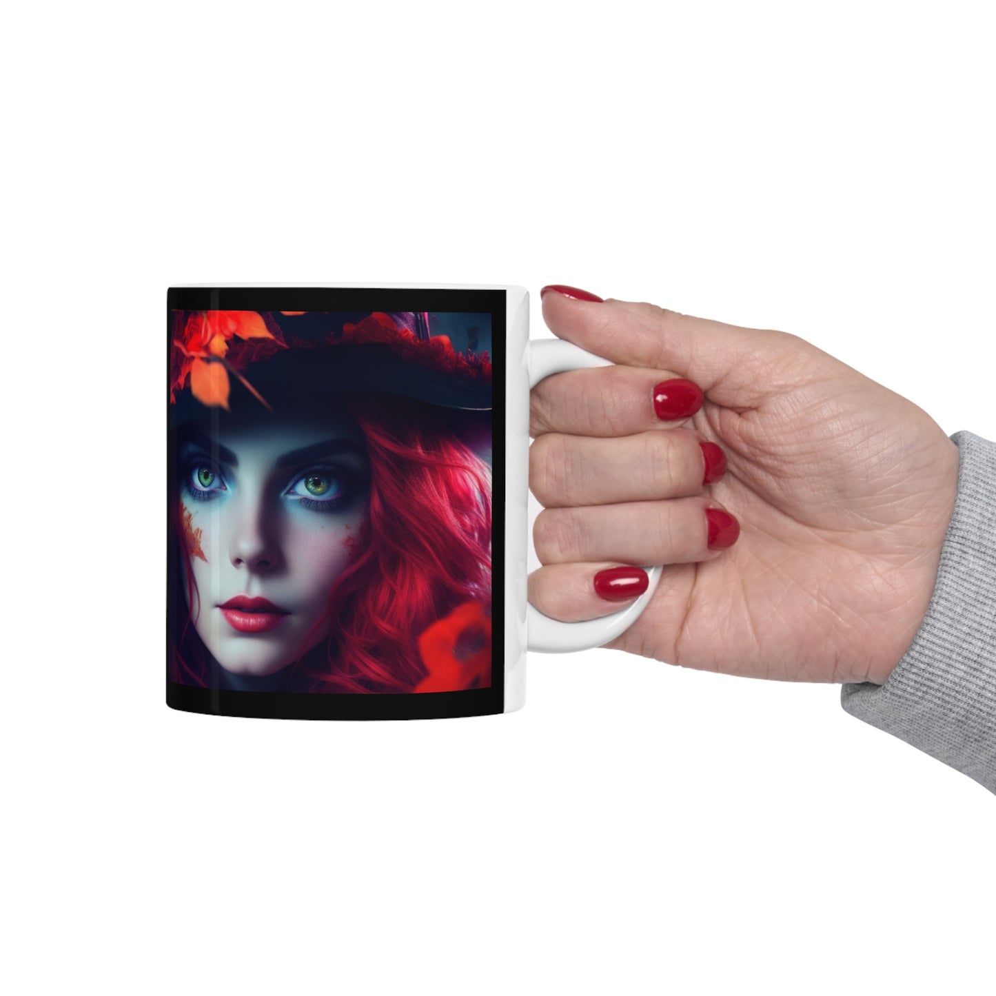 Taza de Cerámica 11oz - Bruja de Halloween AI - 04