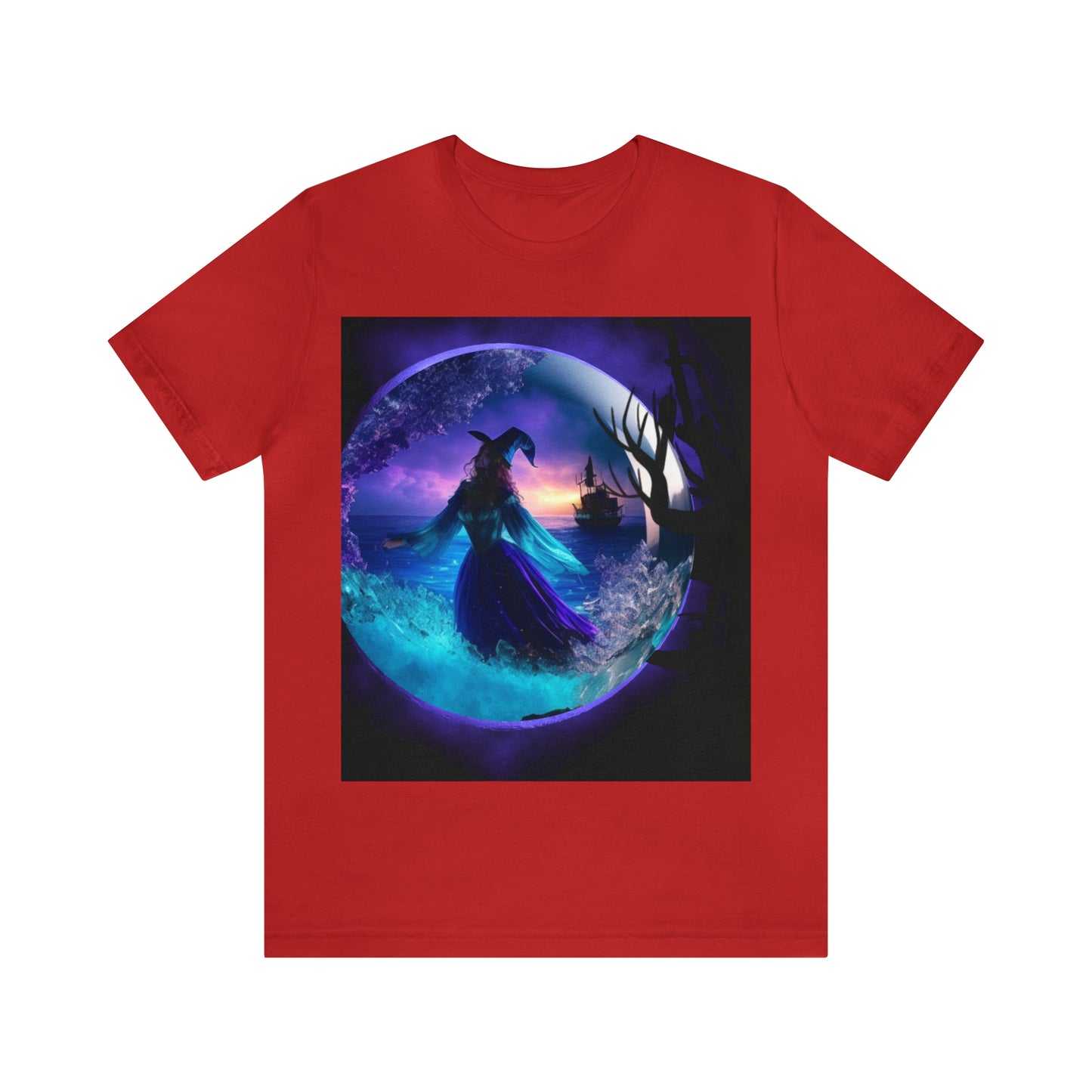 Camiseta de manga corta unisex Jersey - Halloween Witch AI - 02