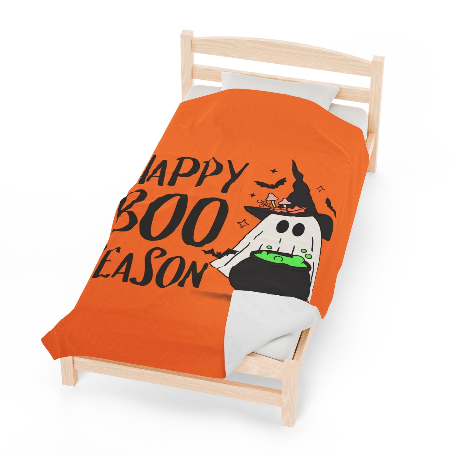 Velveteen Plush Blanket - Halloween - Little Ghost - 20-01