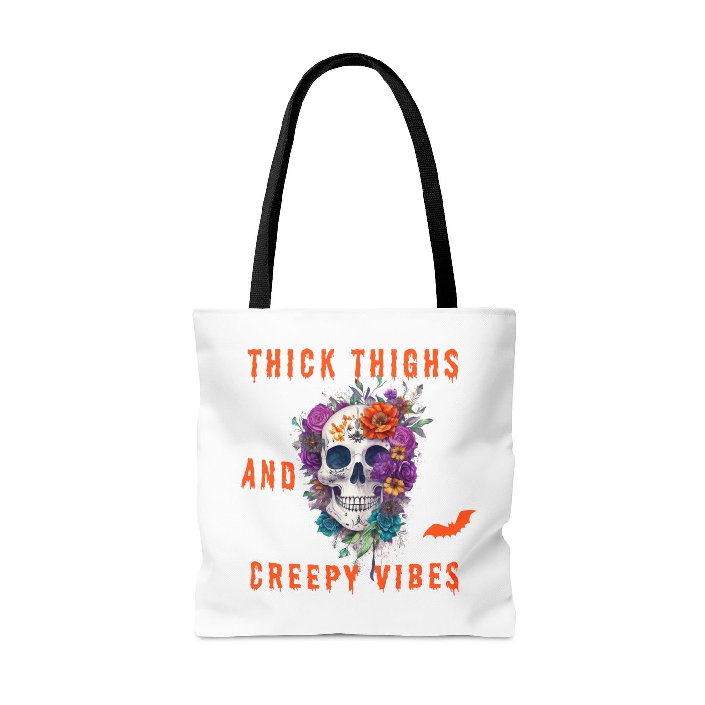 Tote Bag - Calavera de Halloween y flores