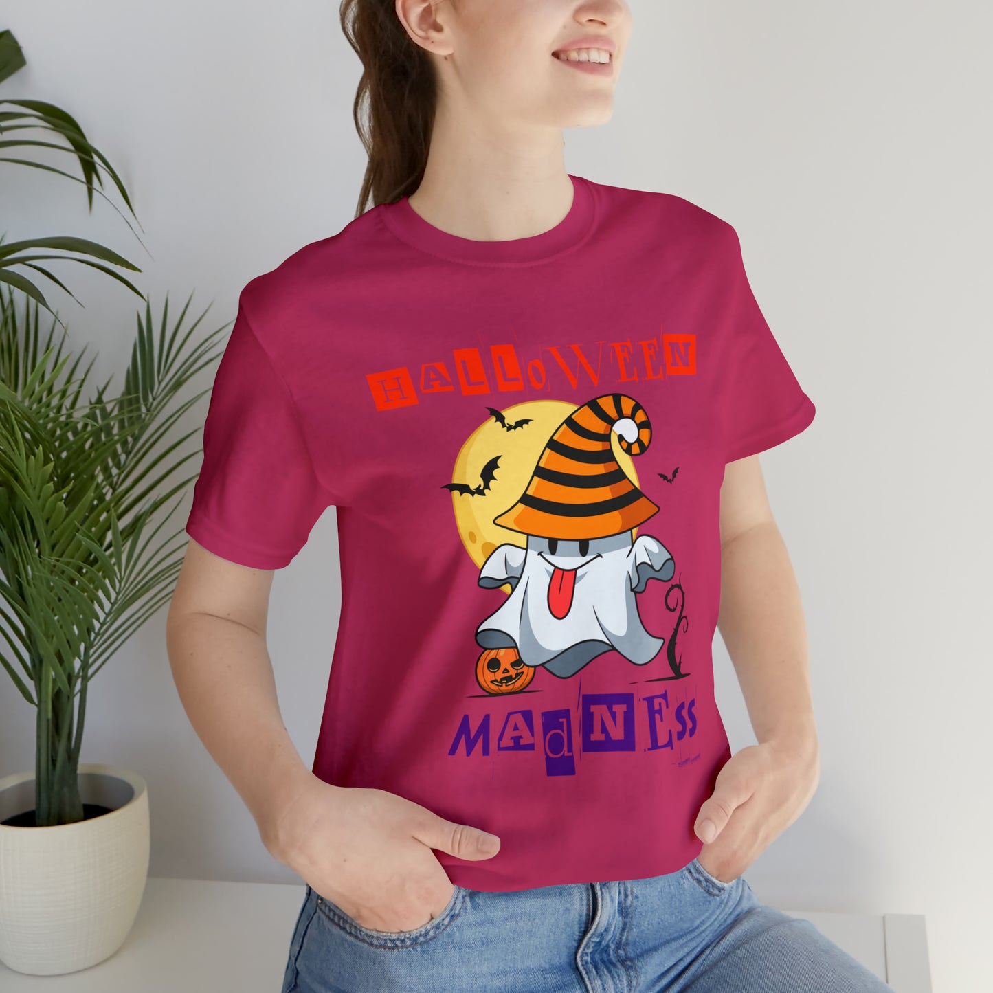 Camiseta de manga corta de jersey unisex - Halloween - Pequeño fantasma - 04
