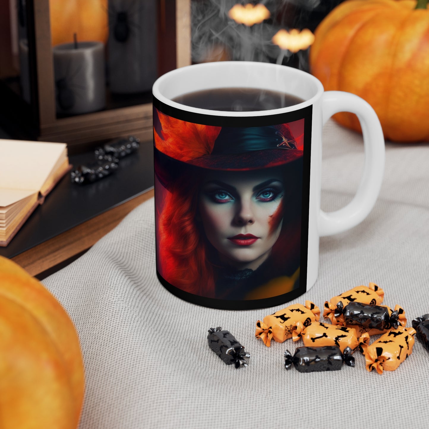 Taza de Cerámica 11oz - Bruja de Halloween AI - 03