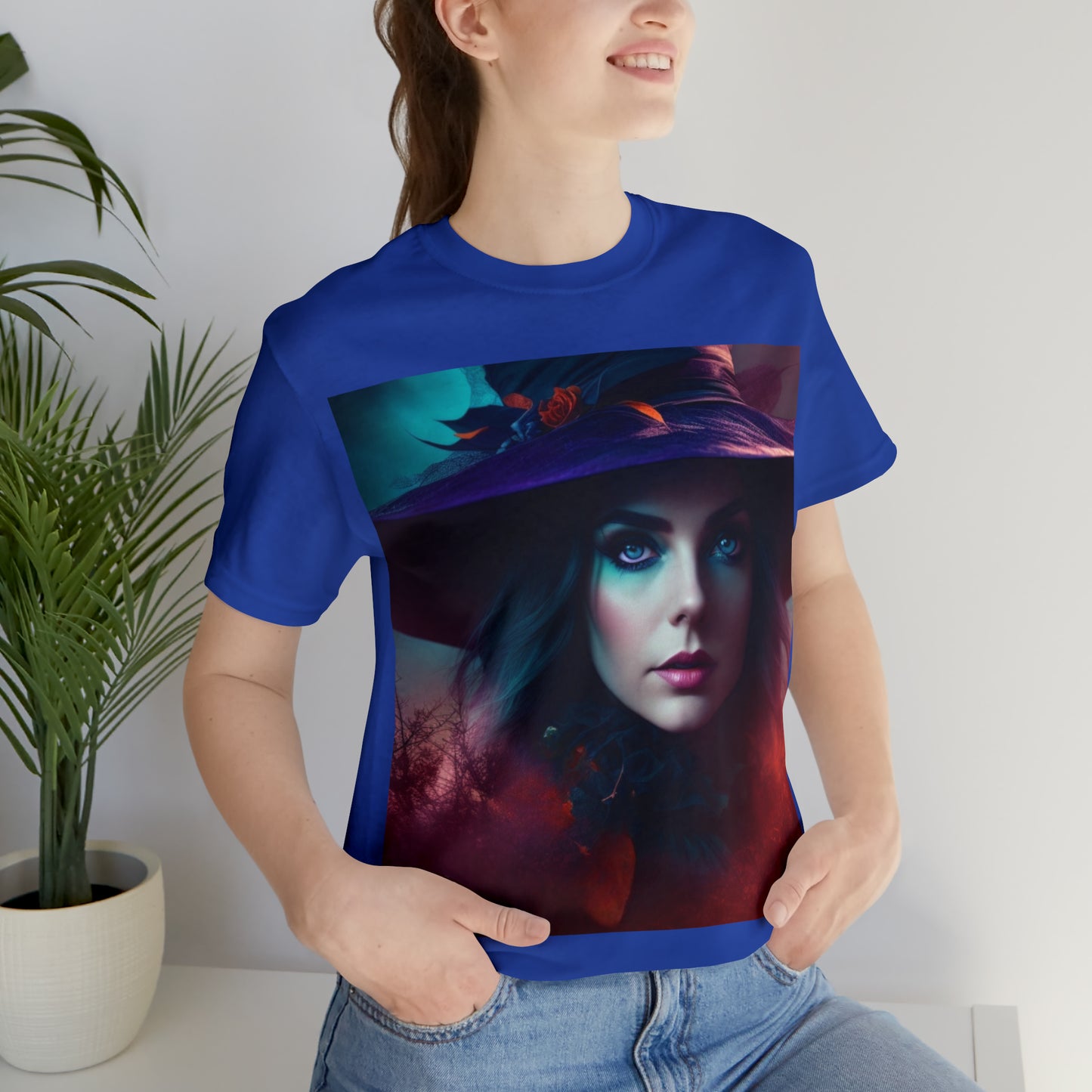 Camiseta de manga corta unisex Jersey - Halloween Witch AI - 08