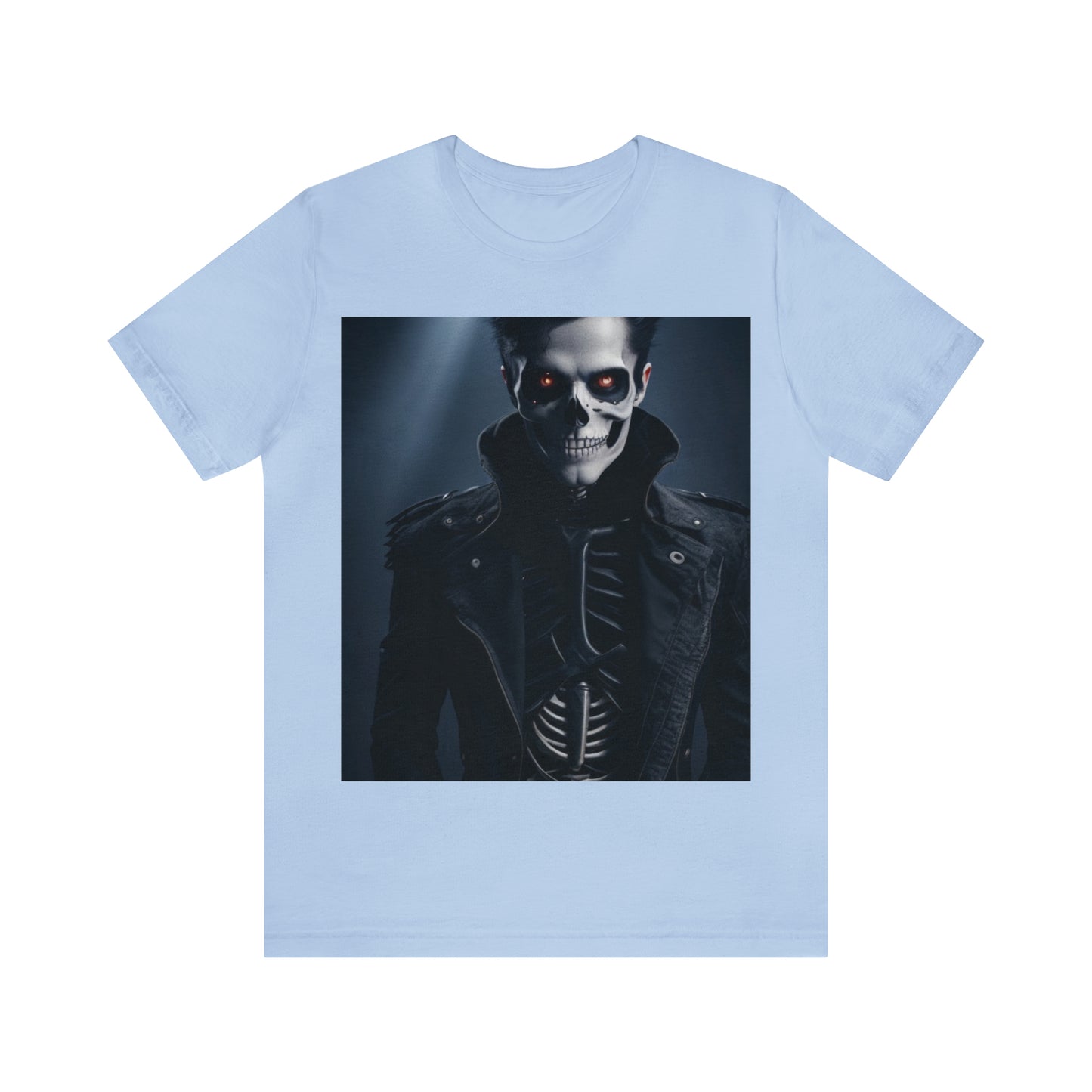 Unisex Jersey Short Sleeve Tee - Halloween Skeleton man AI - 02