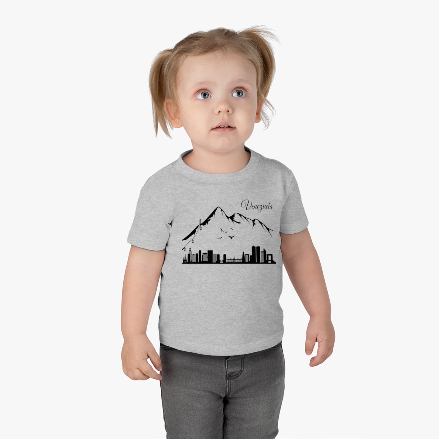 Camiseta Infantil Jersey de Algodón - Silueta de Caracas