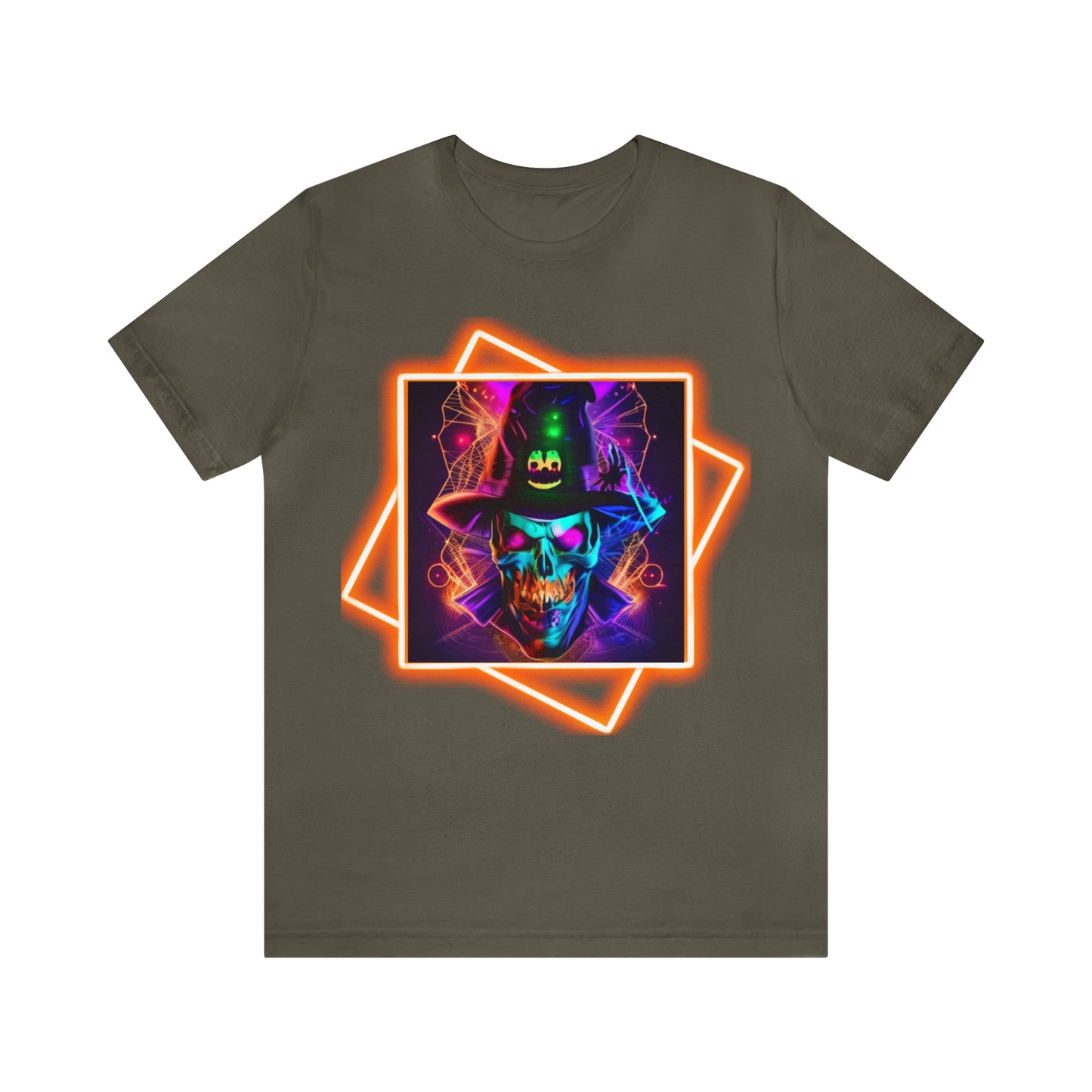 Camiseta de manga corta unisex Jersey - Calaveras de brujas de Halloween - 03