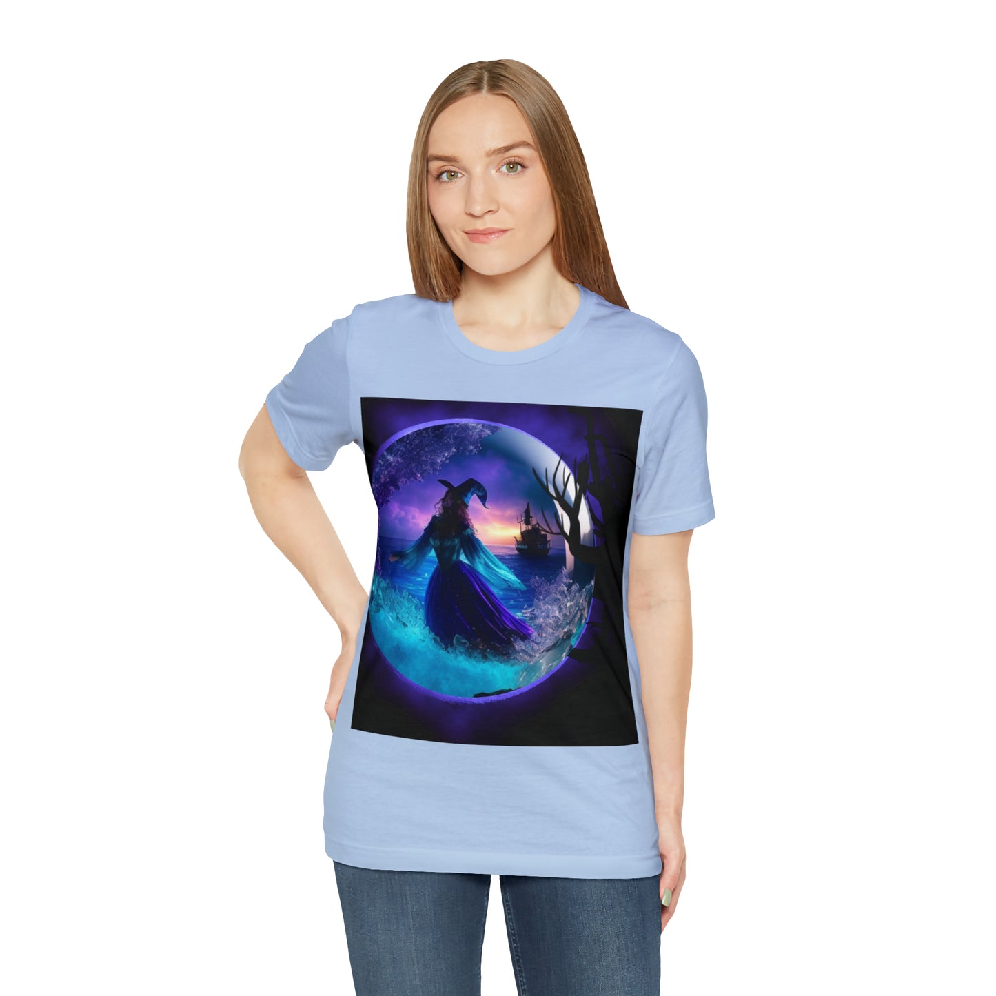 Camiseta de manga corta unisex Jersey - Halloween Witch AI - 02