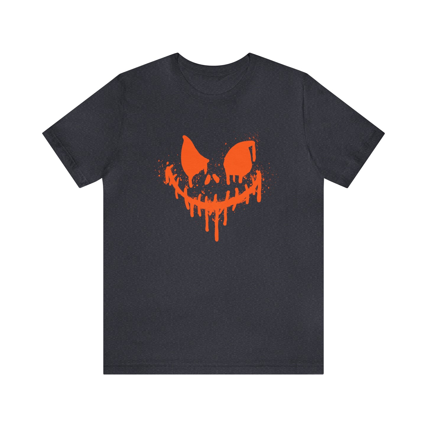 Camiseta de manga corta Unisex Jersey - Cara de terror de Halloween - 01