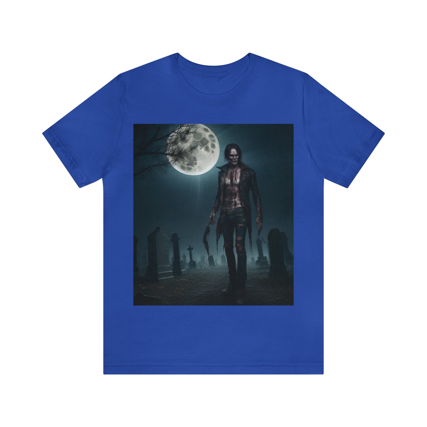 Camiseta de manga corta Unisex Jersey - Halloween Skeleton man AI - 04